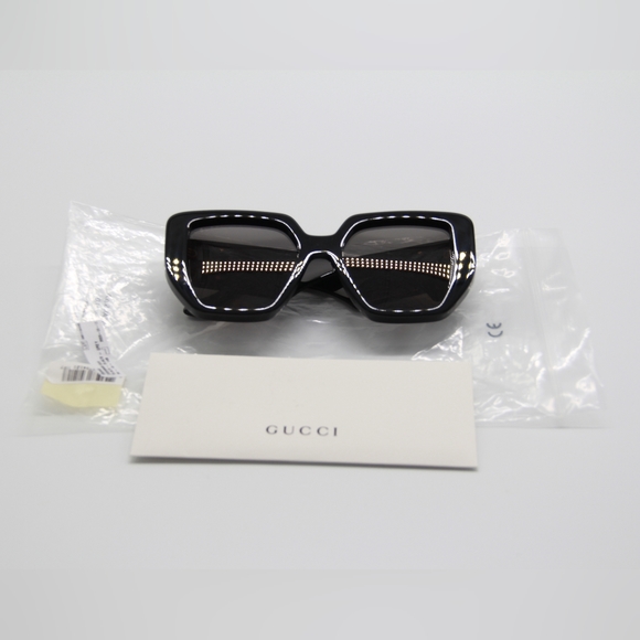 NEW GUCCI SUNGLASSES  GG0956S 003 WOMEN BLACK GUCCI EYEWEAR - Picture 9 of 12